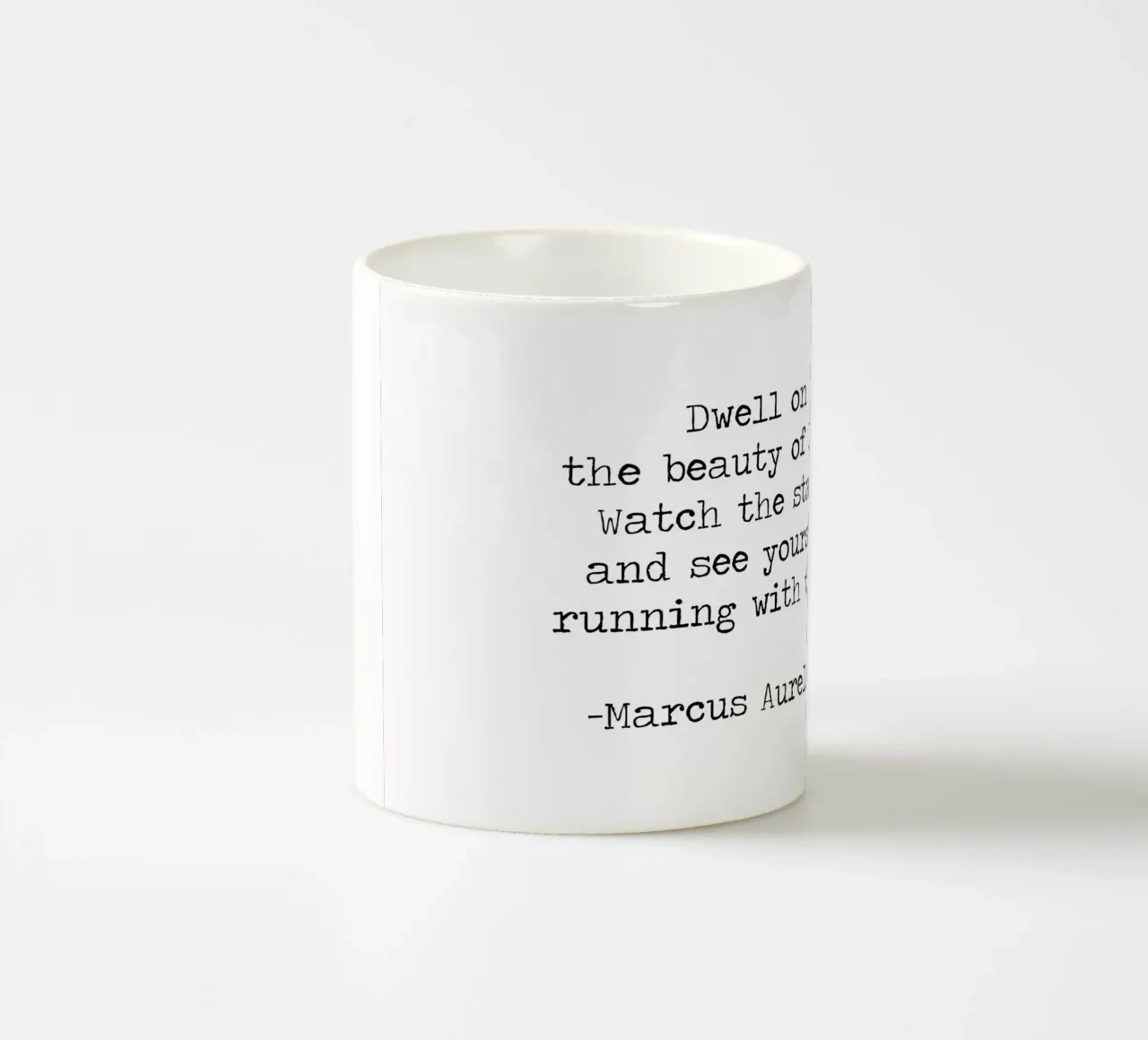Soffermarsi sulla bellezza della vita Marco Aurelio citazione filosofica tazza in ceramica da Summer Soul Co. - Quotes