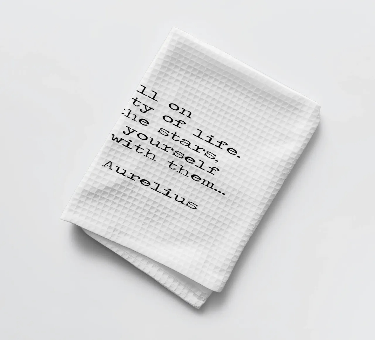 Verweile in der Schönheit des Lebens Marcus Aurelius Philosophie Zitat Geschirrtuch von Summer Soul Co. - Quotes