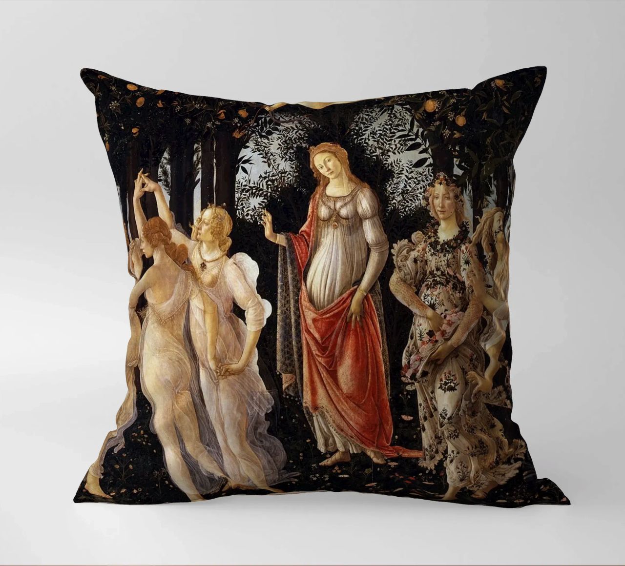Sandro Botticelli - Primavera (Spring) cuscino da Timeless Artworks