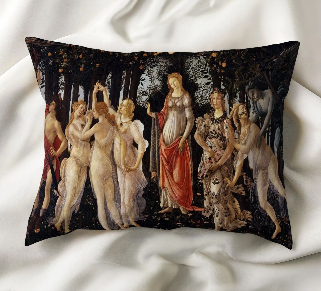 Sandro Botticelli - Primavera (Spring) cuscino da Timeless Artworks