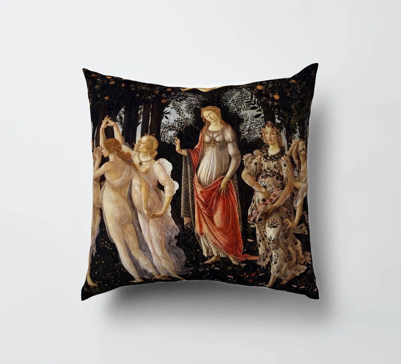 Sandro Botticelli - Primavera (Spring) cuscino da Timeless Artworks