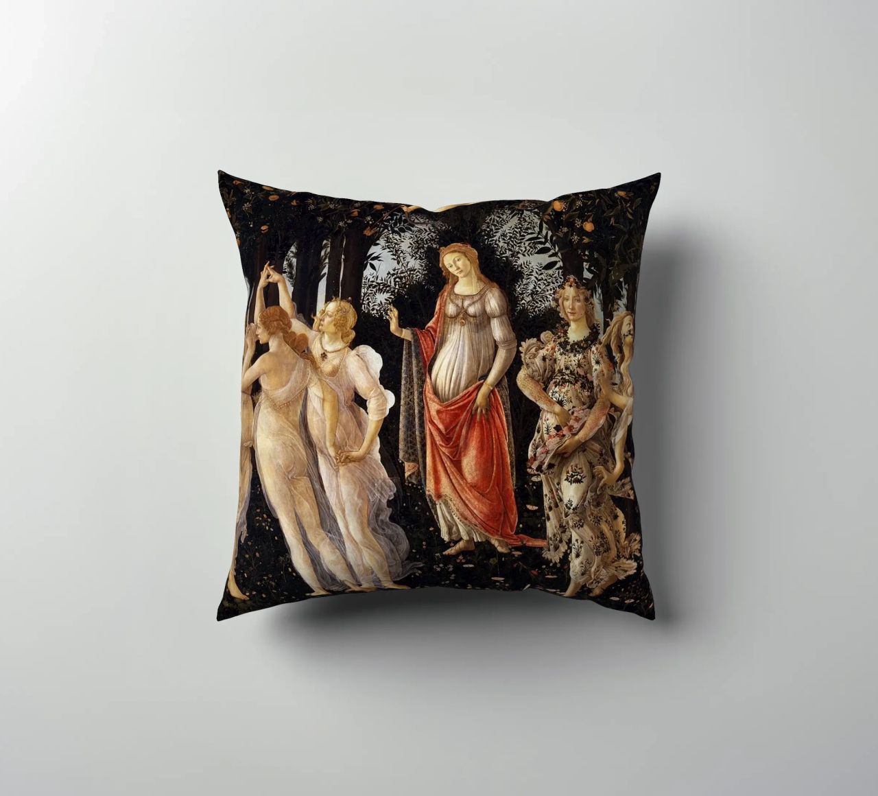 Sandro Botticelli - Primavera (Spring) cuscino da Timeless Artworks