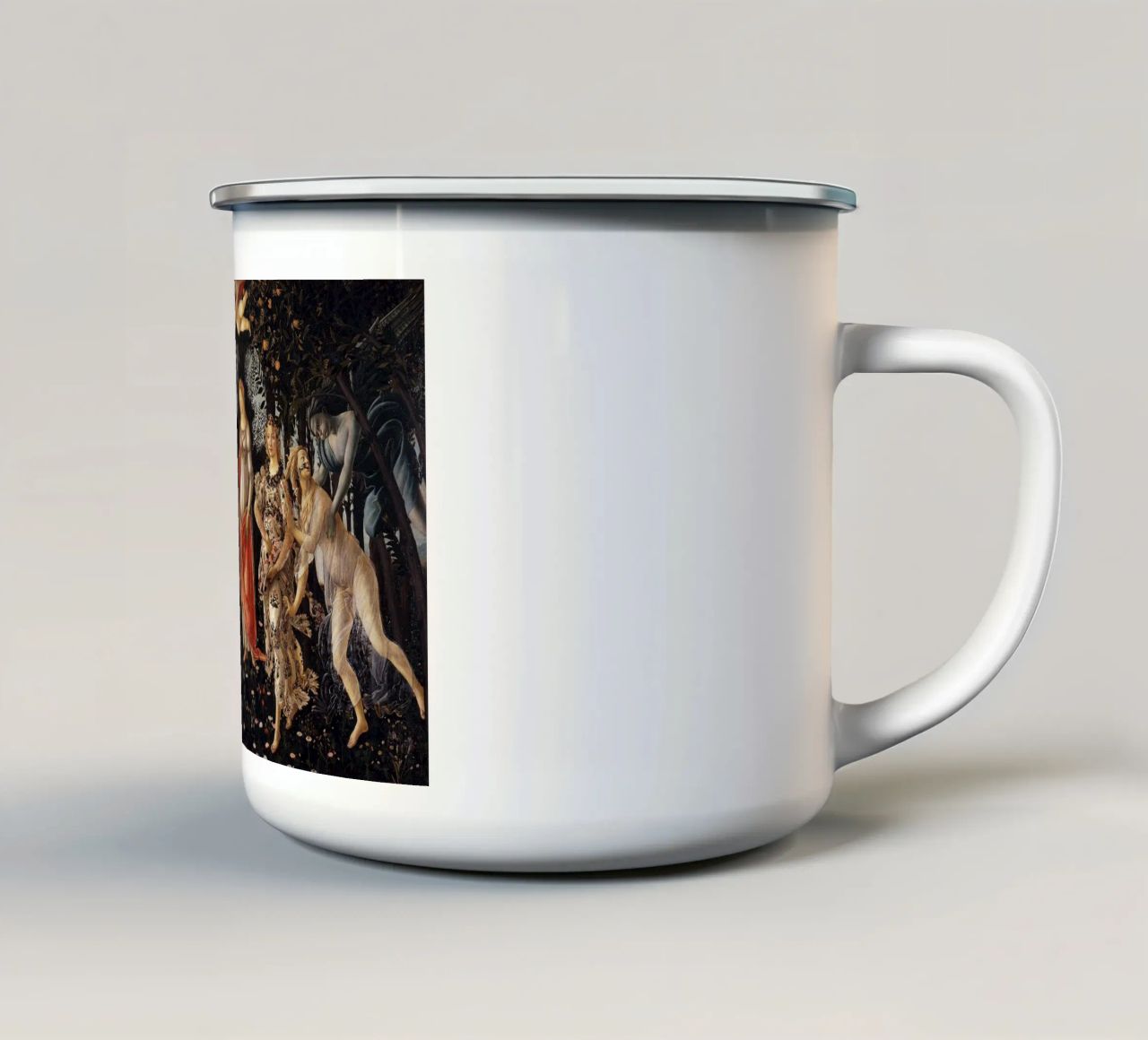 Sandro Botticelli - Primavera (Spring) tazza in smalto da Timeless Artworks