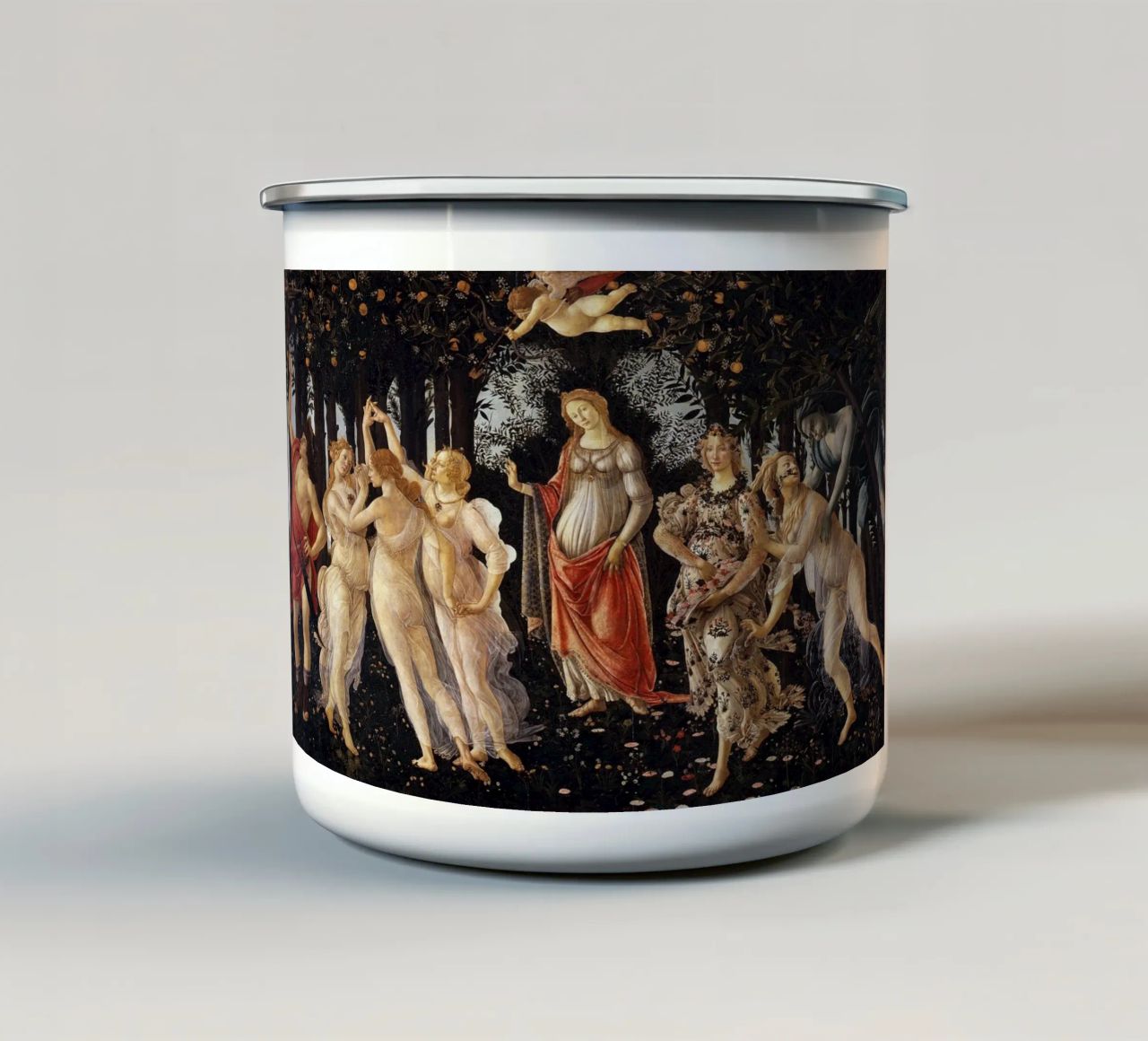 Sandro Botticelli - Primavera (Spring) tazza in smalto da Timeless Artworks