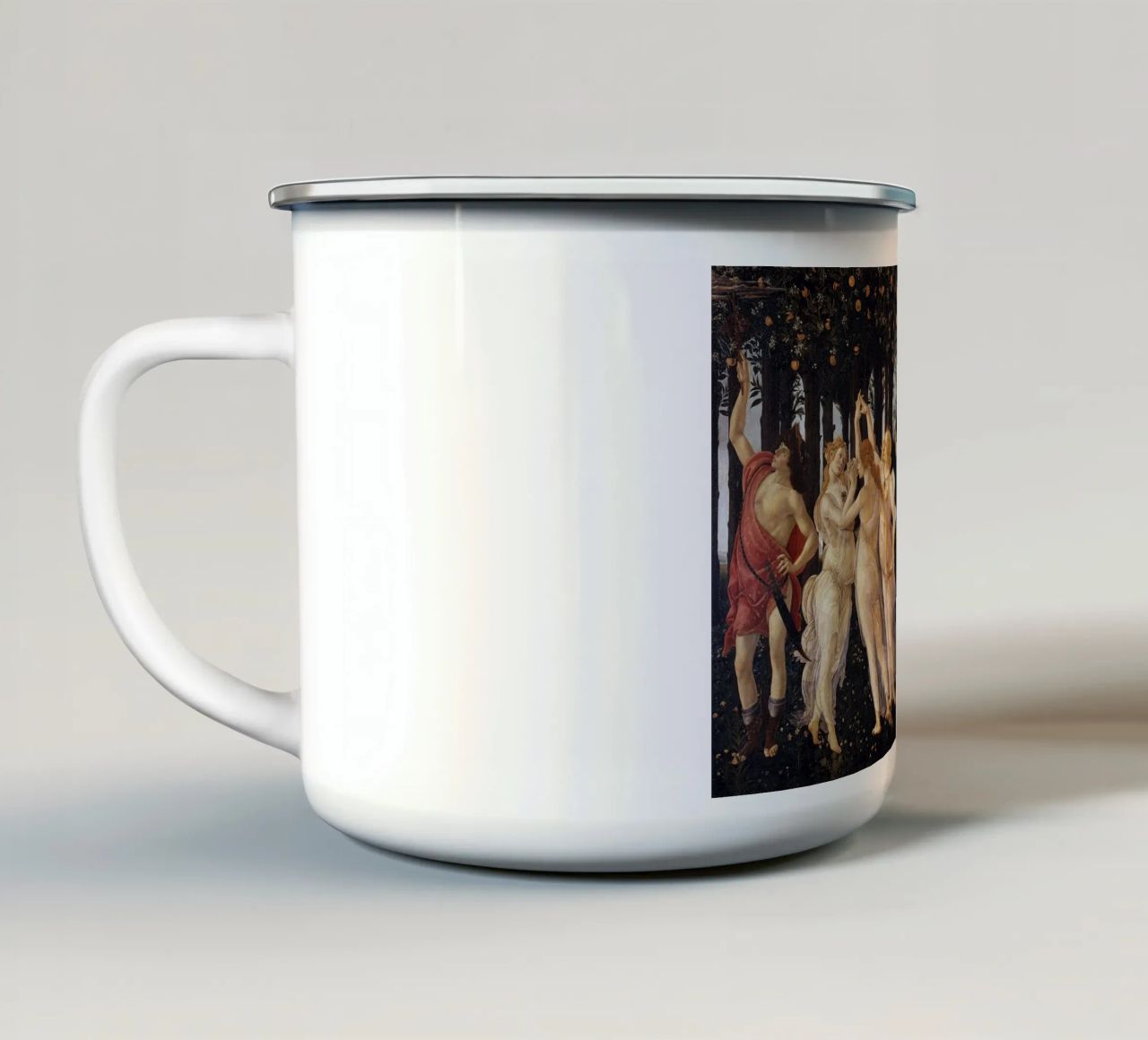 Sandro Botticelli - Primavera (Spring) tazza in smalto da Timeless Artworks