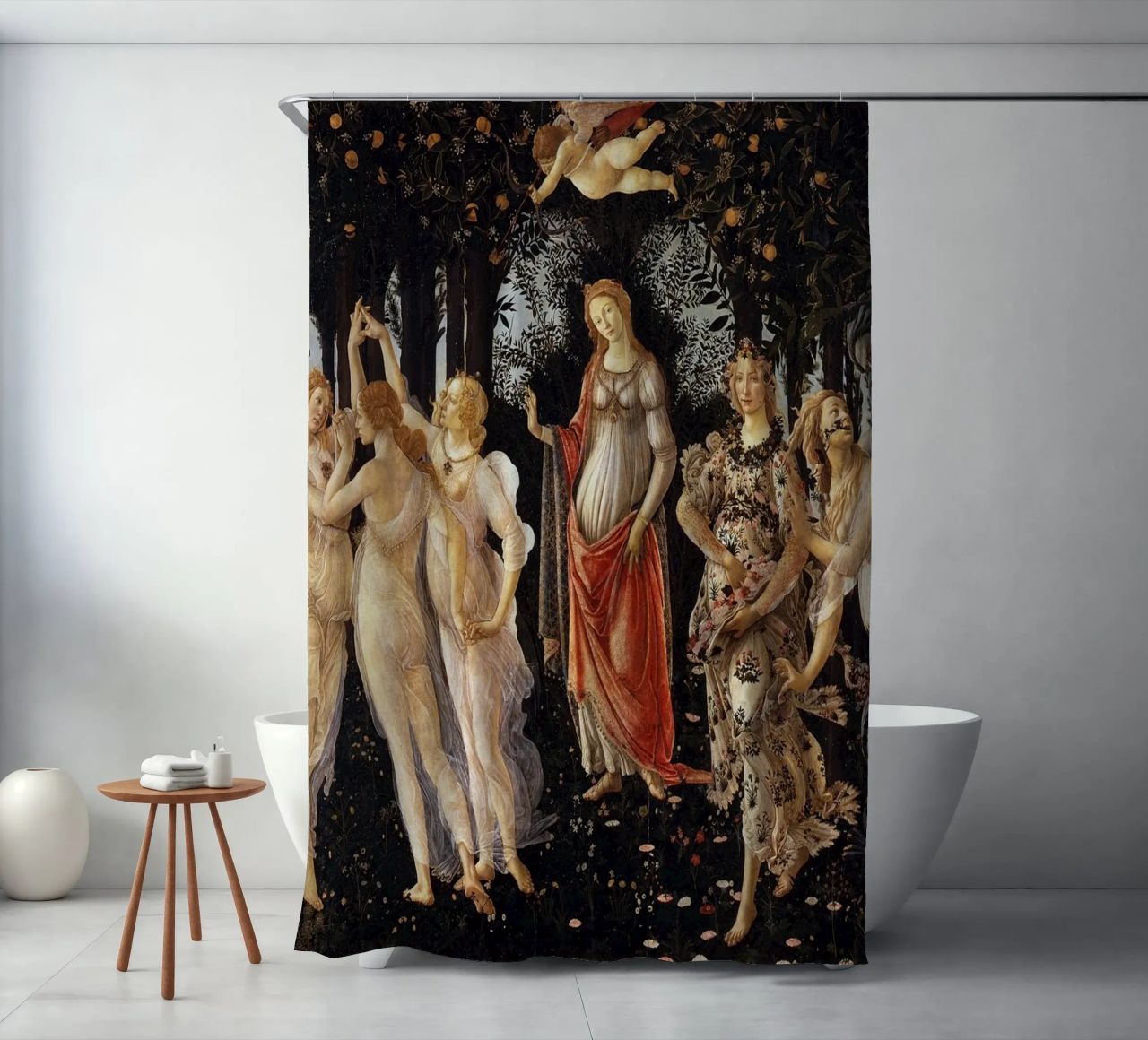 Sandro Botticelli - Primavera (Spring) tenda da doccia da Timeless Artworks