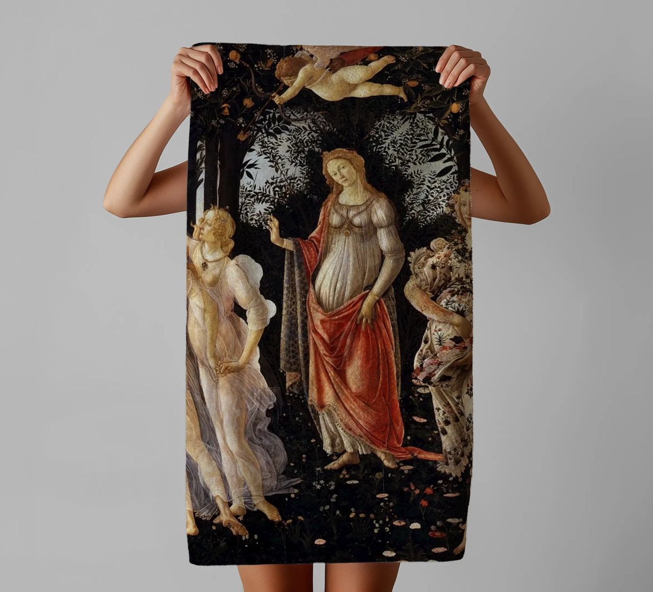 Sandro Botticelli - Primavera (Spring) asciugamano da bagno da Timeless Artworks