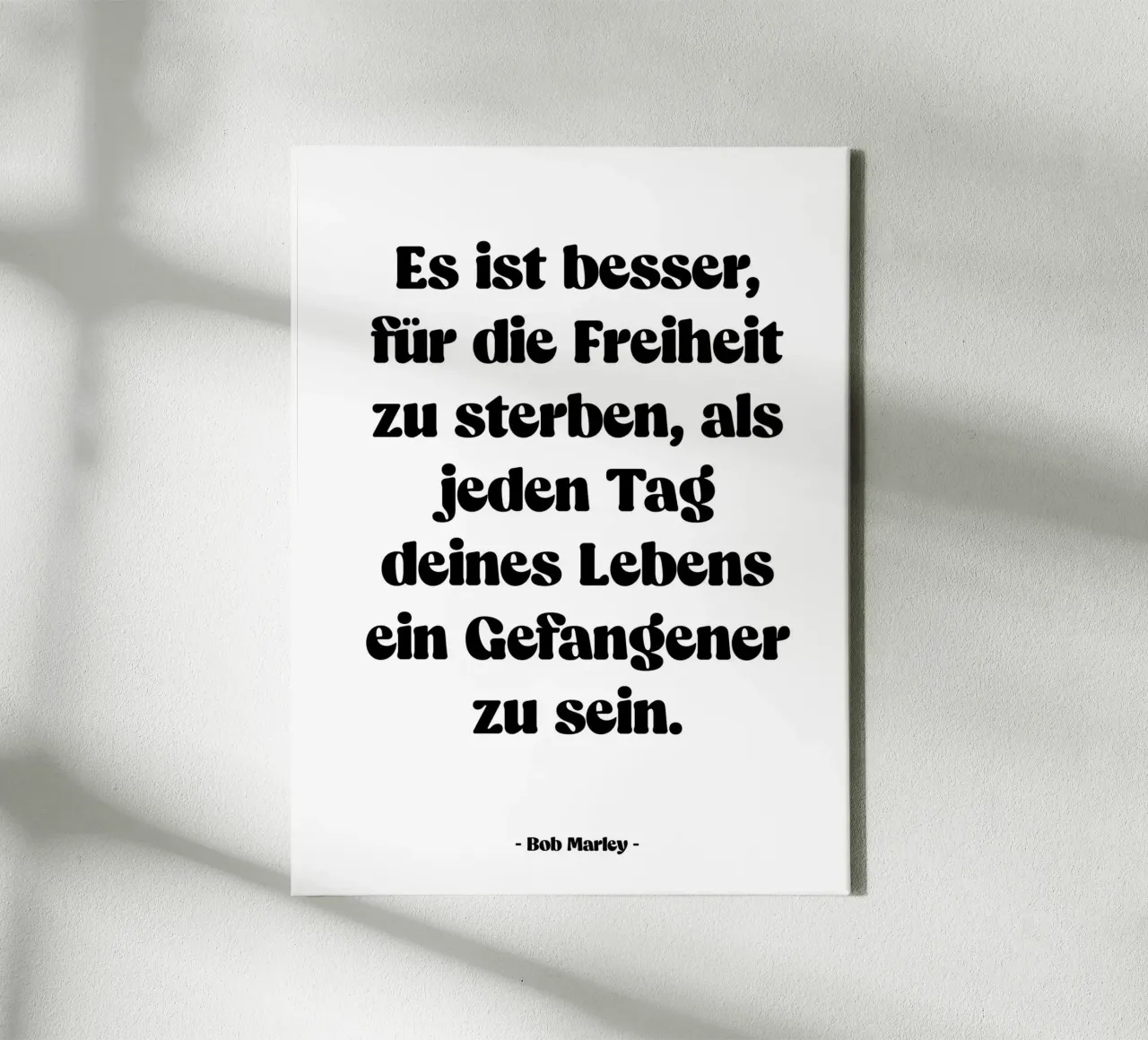 Citation "It is better to die for freedom" canvas with Floater frame by Wall of Words