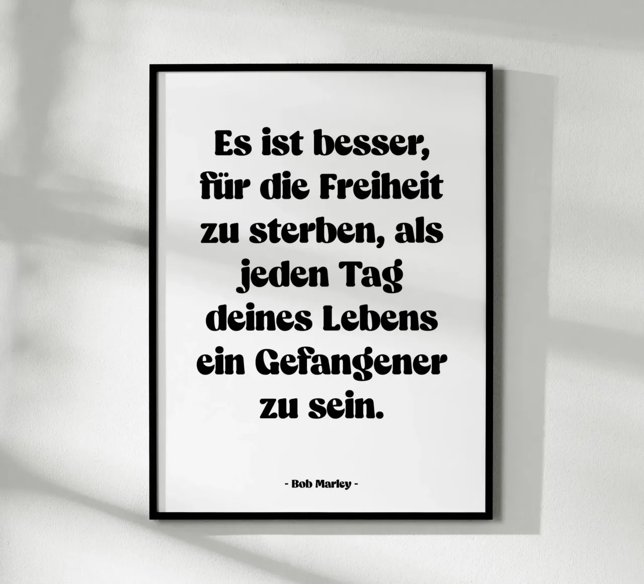 Citation "It is better to die for freedom" poster with aluminum frame by Wall of Words