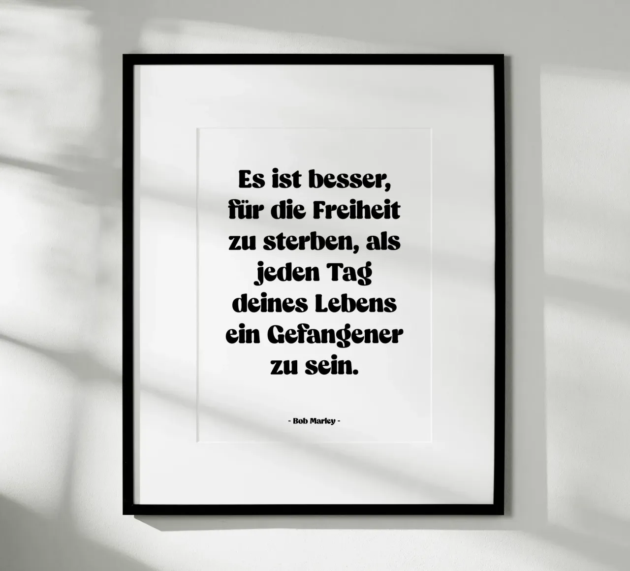 Citation "It is better to die for freedom" poster with aluminum frame by Wall of Words