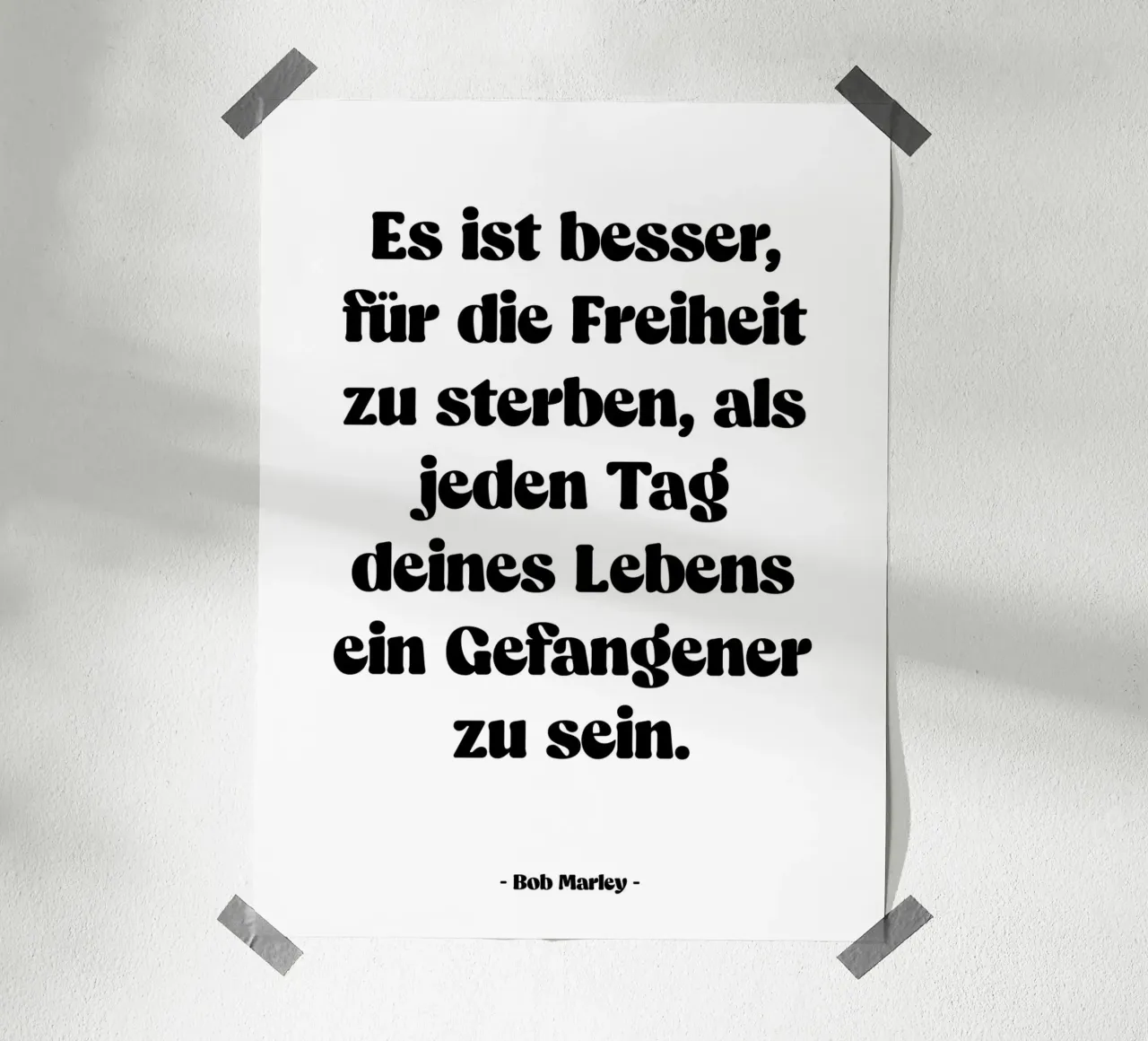 Citation "It is better to die for freedom" poster with aluminum frame by Wall of Words