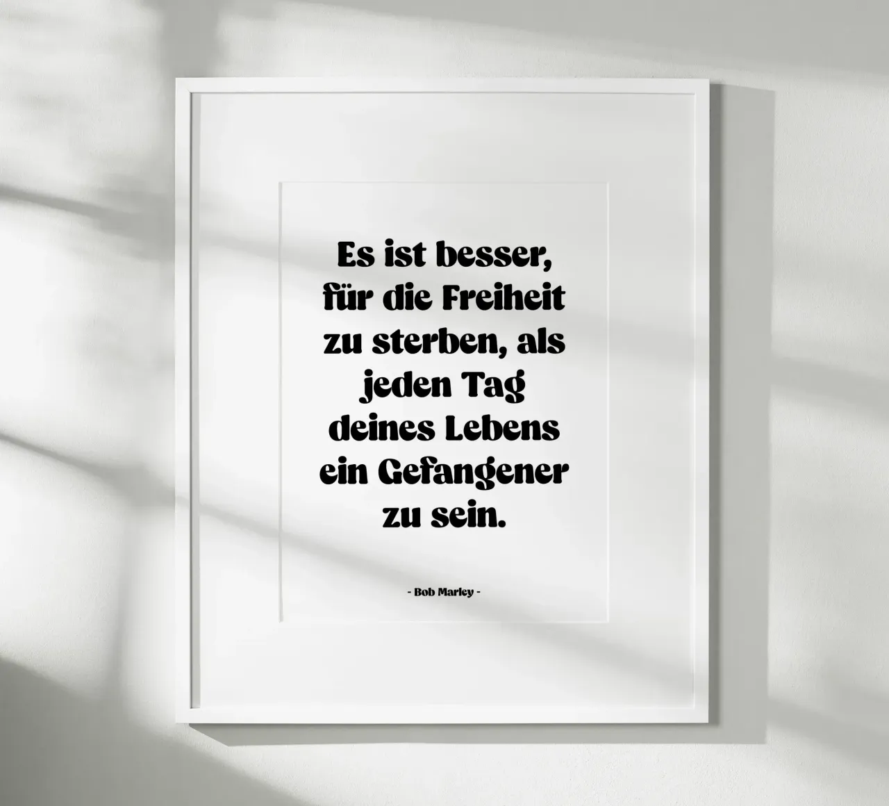 Citation "It is better to die for freedom" poster with aluminum frame by Wall of Words