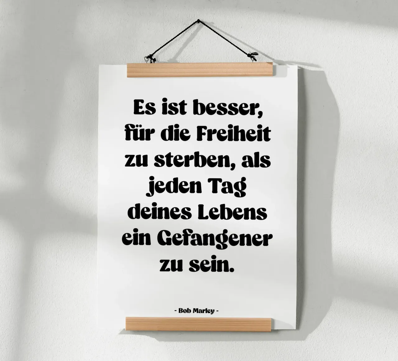 Citation "It is better to die for freedom" poster with aluminum frame by Wall of Words