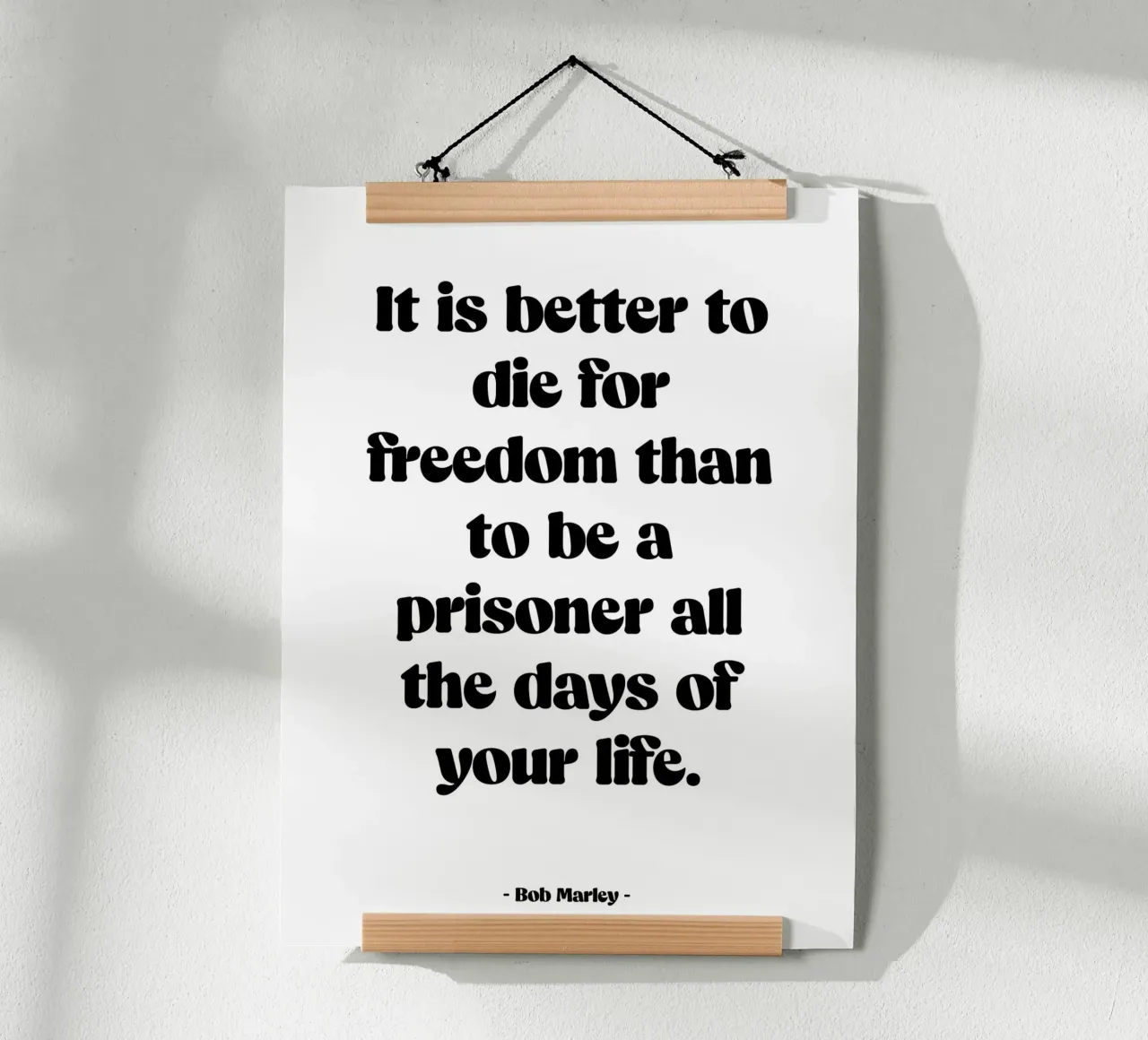 Citation "It is better to die for freedom" poster with aluminum frame by Wall of Words