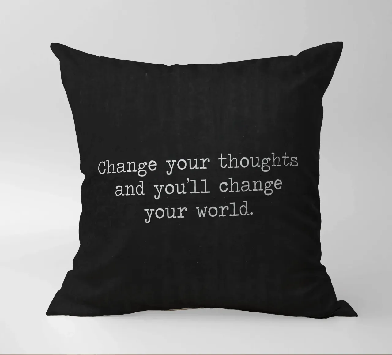 Change Your Thoughts and You'll Change Your World Be Mindful decorative cushion by Summer Soul Co. - Quotes