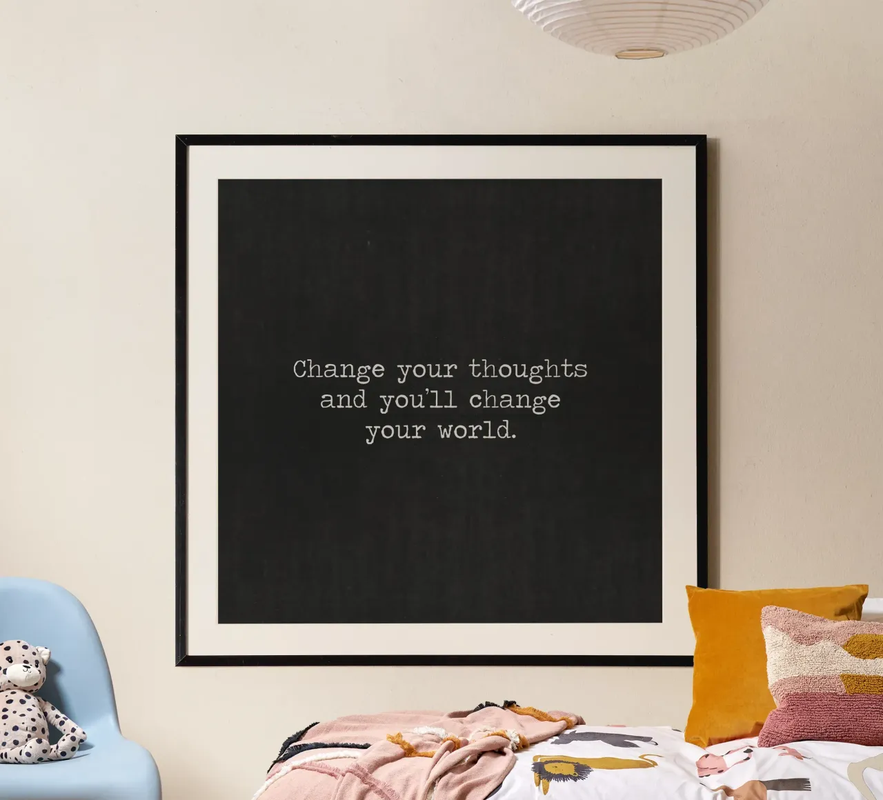 Cambiate i vostri pensieri e cambierete il vostro mondo Be Mindful carta hahnemühle da Summer Soul Co. - Quotes