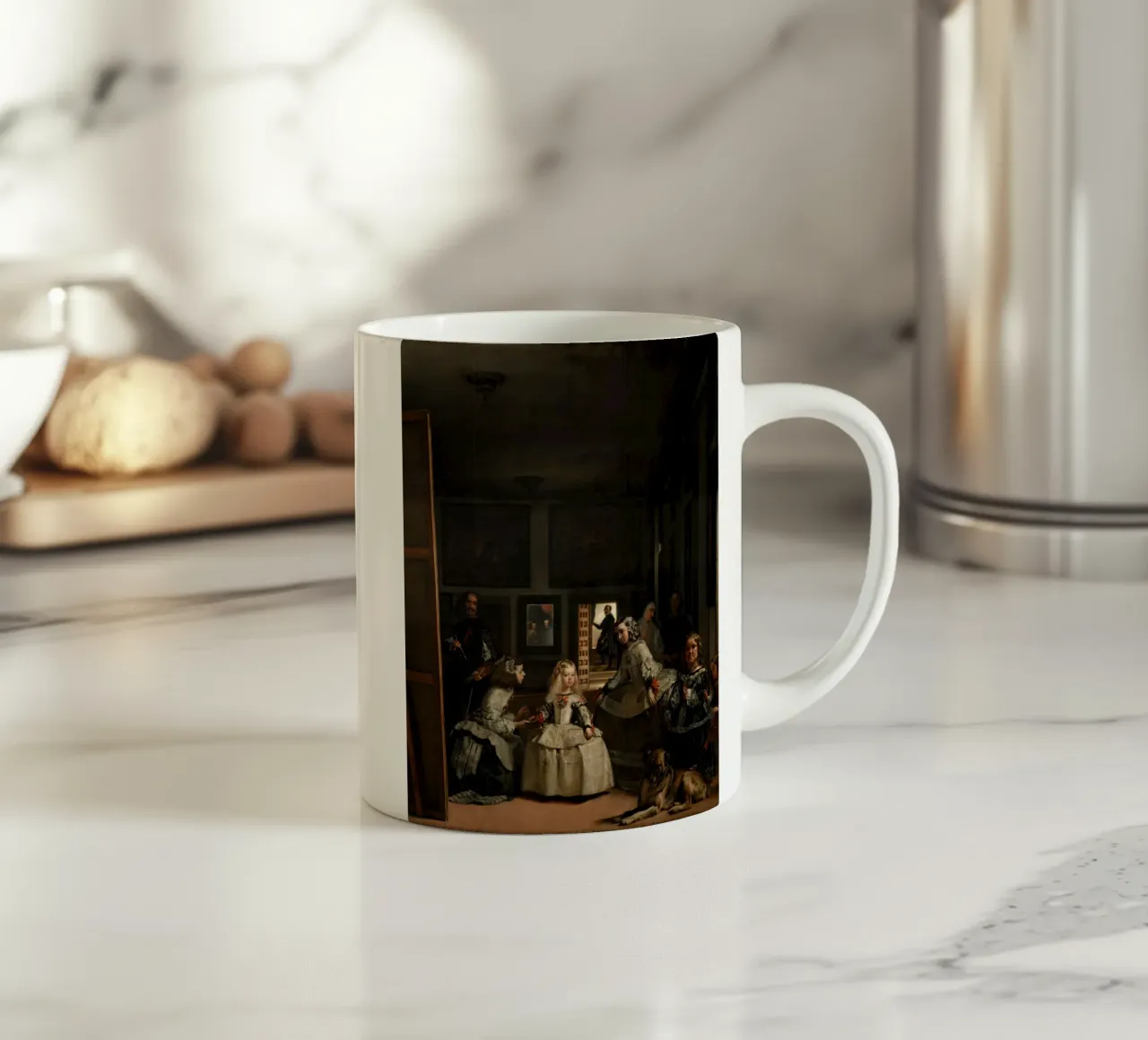 Diego Velázquez - Las Meninas (Le damigelle d'onore) tazza in ceramica da Timeless Artworks