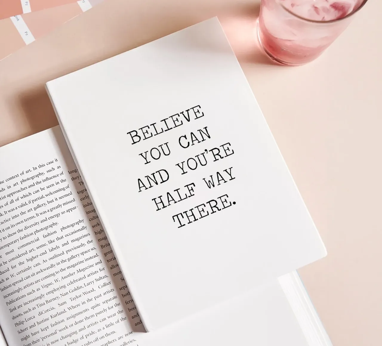 Believe You Can and You're Half Way There Theodore Roosevelt notebook by Summer Soul Co. - Quotes