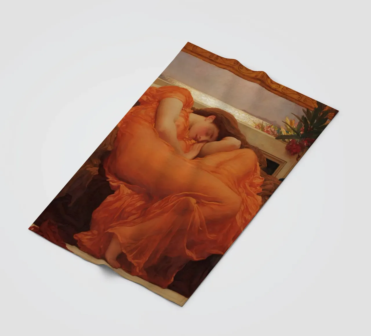Frederic Leighton - Giugno fiammeggiante coperta in pile da Timeless Artworks