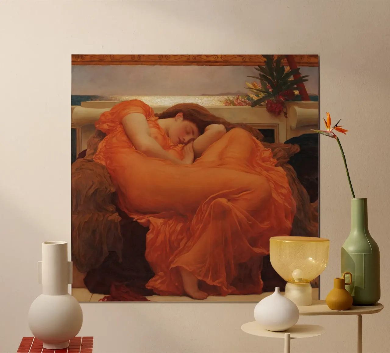 Frederic Leighton - Giugno fiammeggiante carta hahnemühle da Timeless Artworks