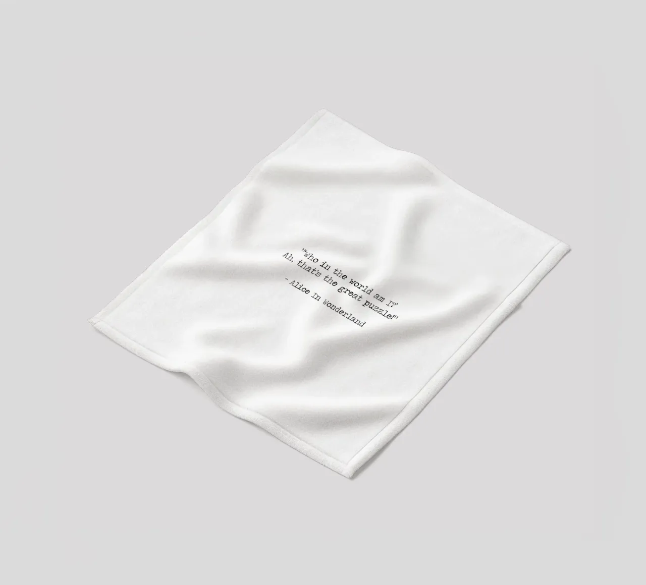 Who in the world am I? The great puzzle -Alice In Wonderland fleece blanket by Summer Soul Co. - Quotes