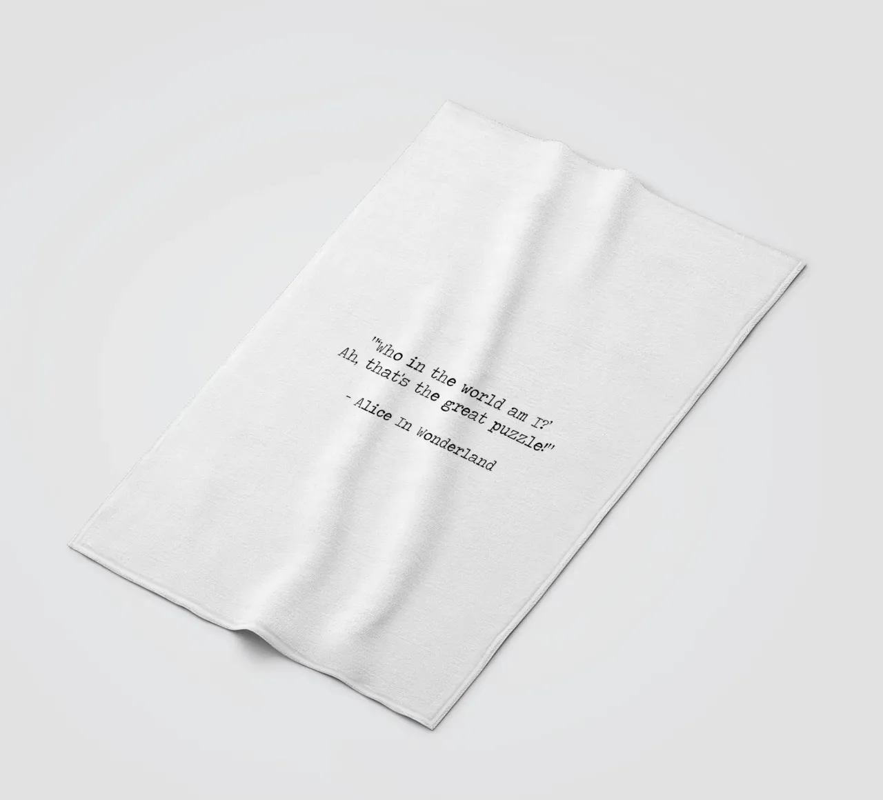 Who in the world am I? The great puzzle -Alice In Wonderland fleece blanket by Summer Soul Co. - Quotes