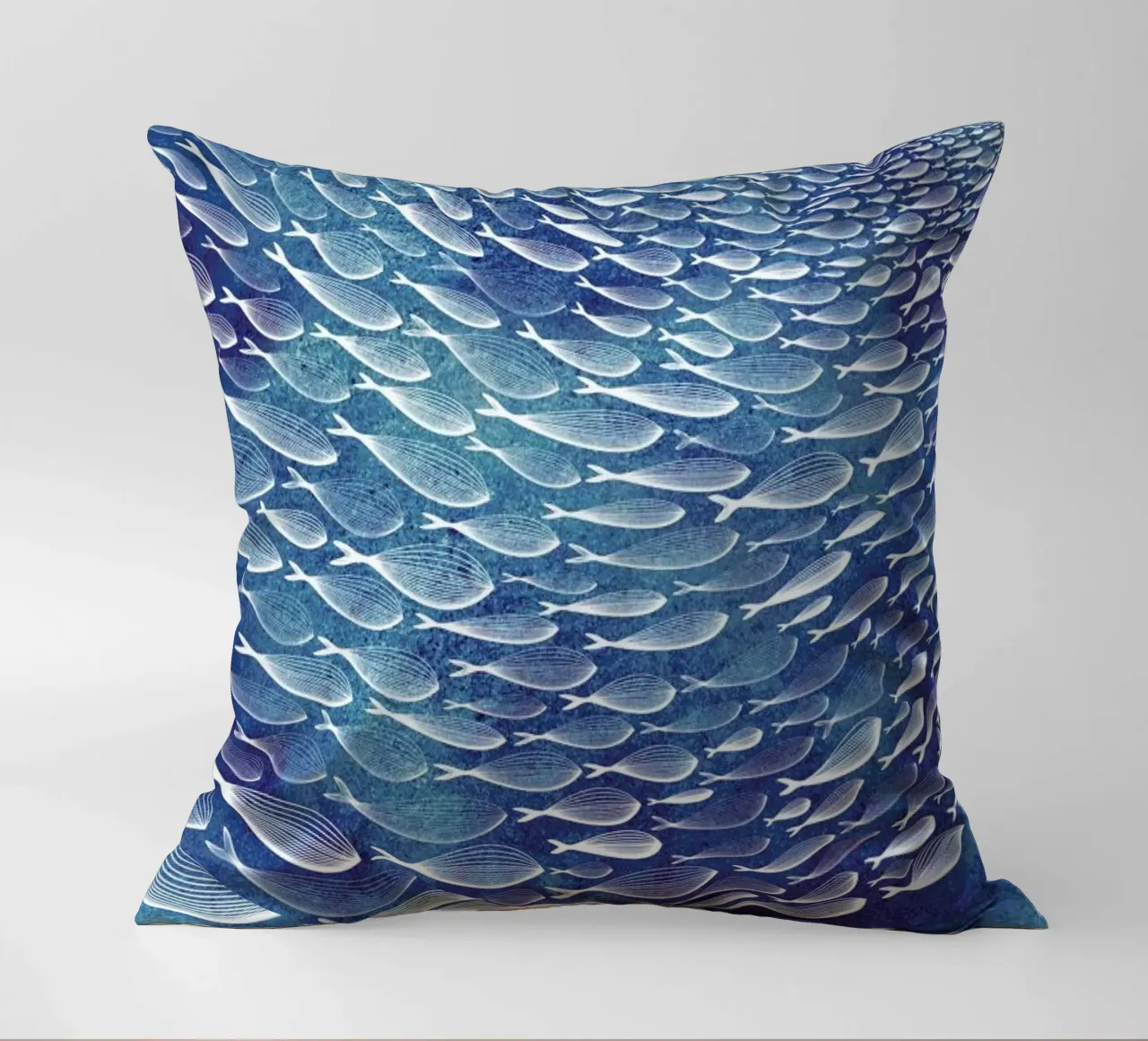 Fish Shoal decorative cushion by Mie Frey Damgaard