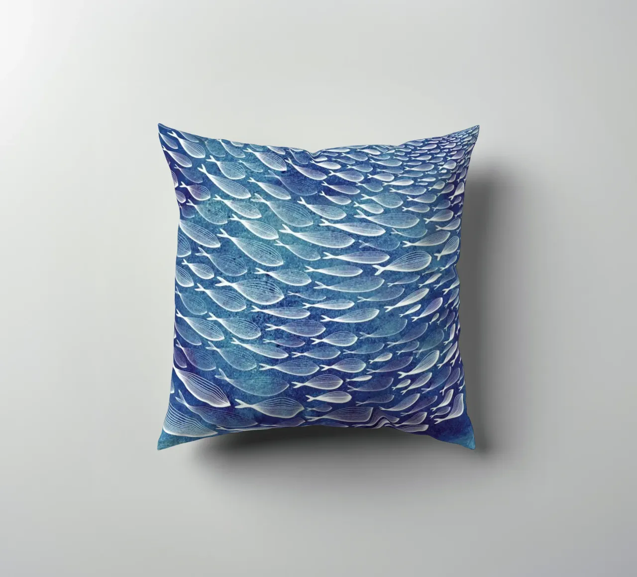 Fish Shoal decorative cushion by Mie Frey Damgaard
