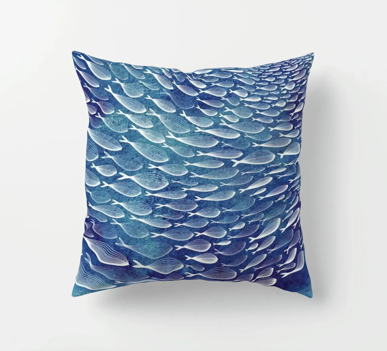 Fish Shoal decorative cushion by Mie Frey Damgaard