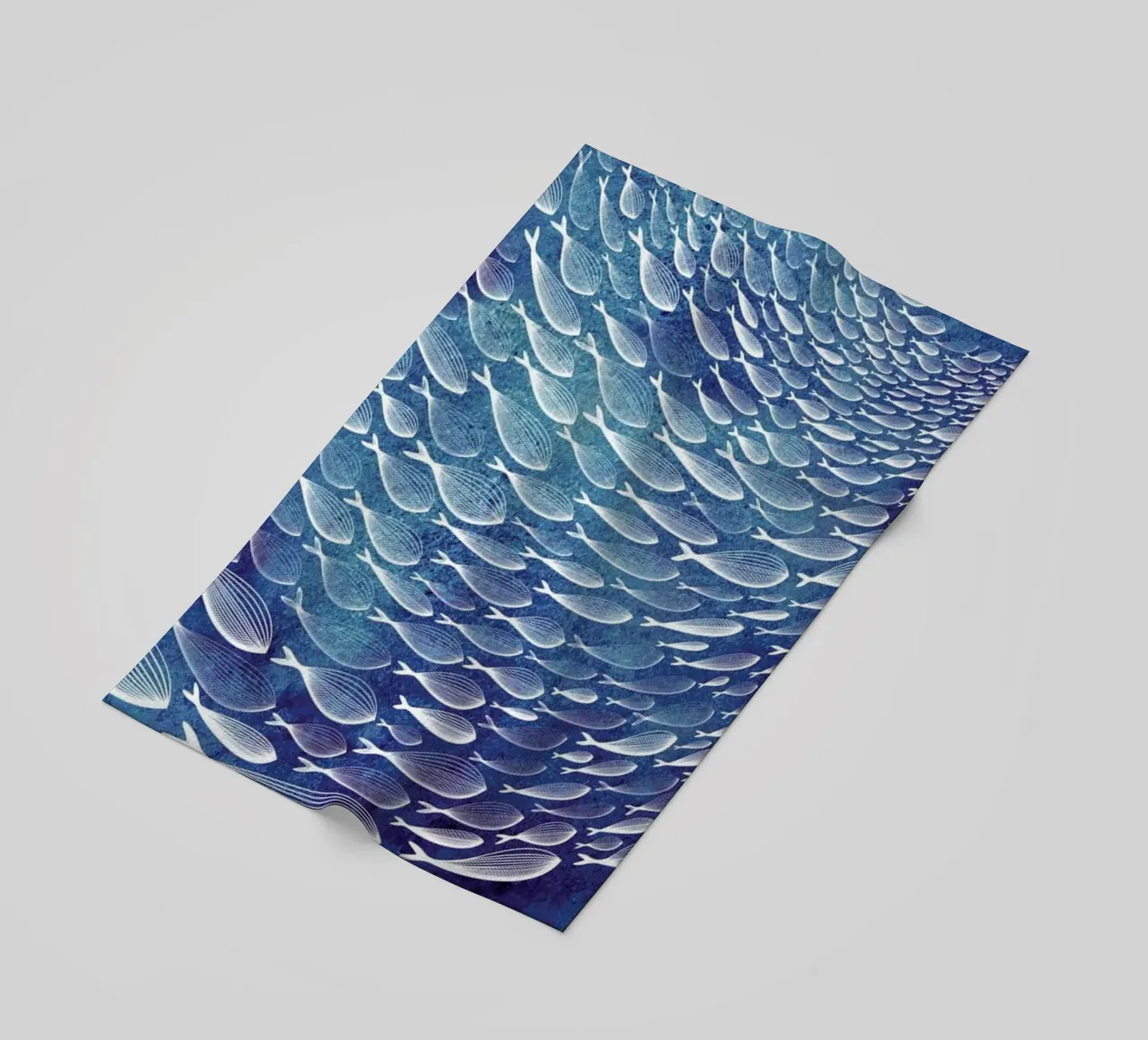 Fish Shoal beach towel by Mie Frey Damgaard