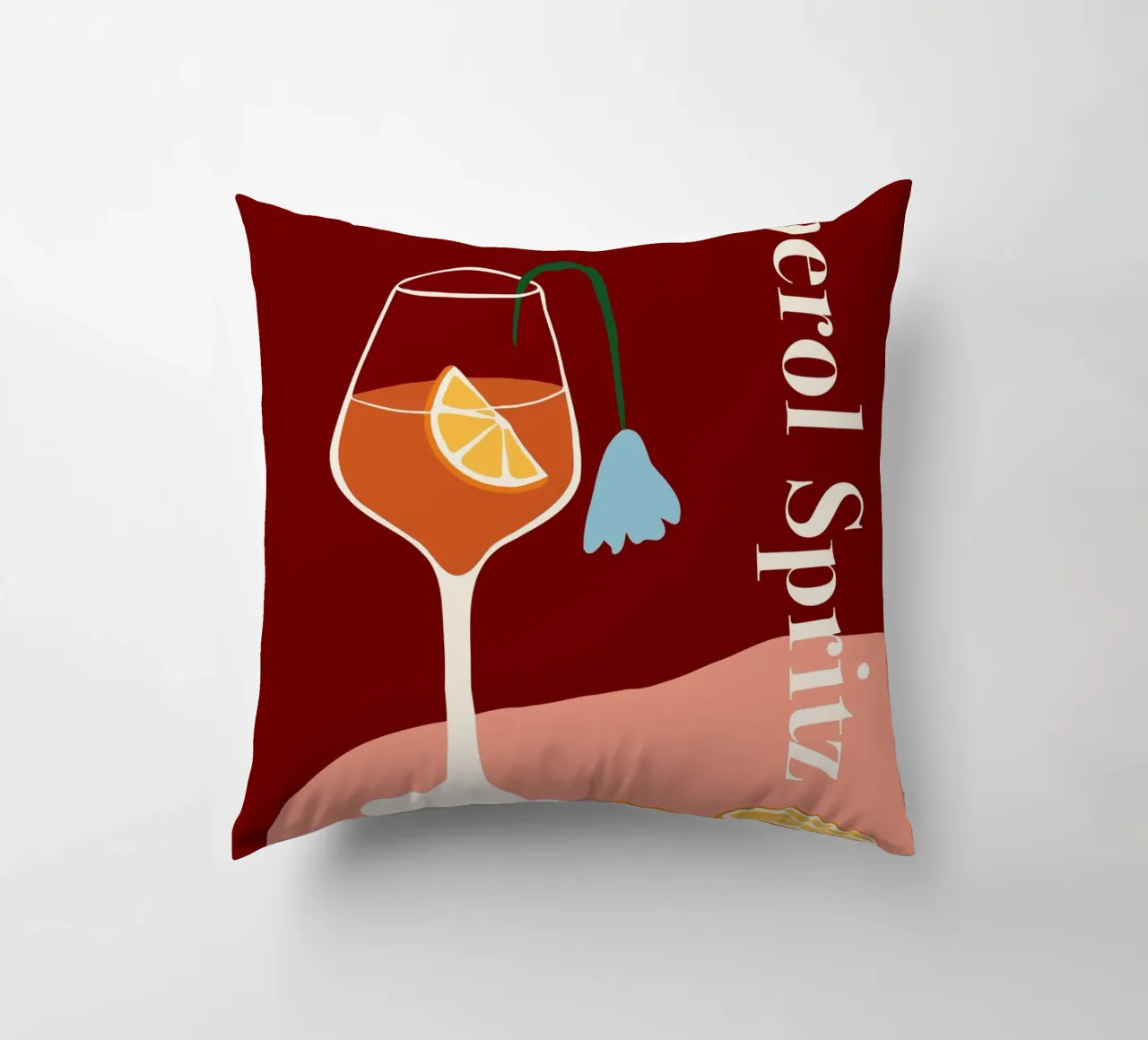 Aperol spritz cuscino da Miho Art Studio