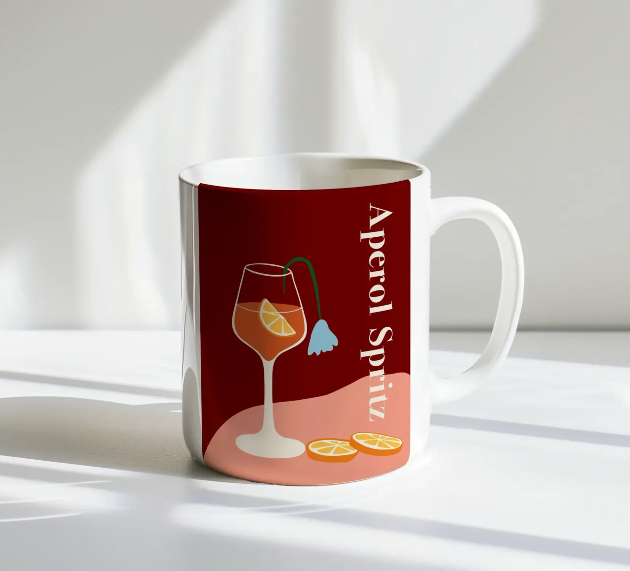 Aperol spritz tazza in ceramica da Miho Art Studio