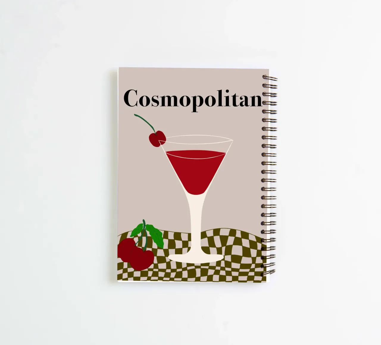 Cosmopolitan spiral notebook by Miho Art Studio