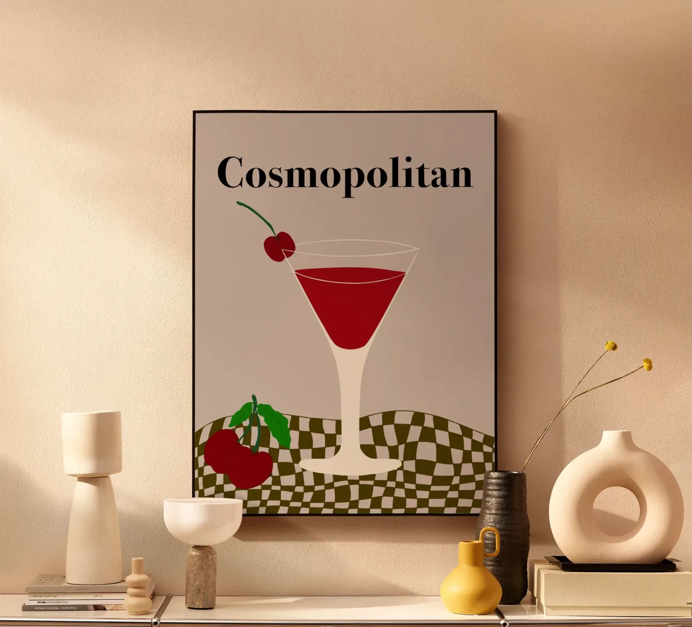 Cosmopolitan Acryl-Glas von Miho Art Studio