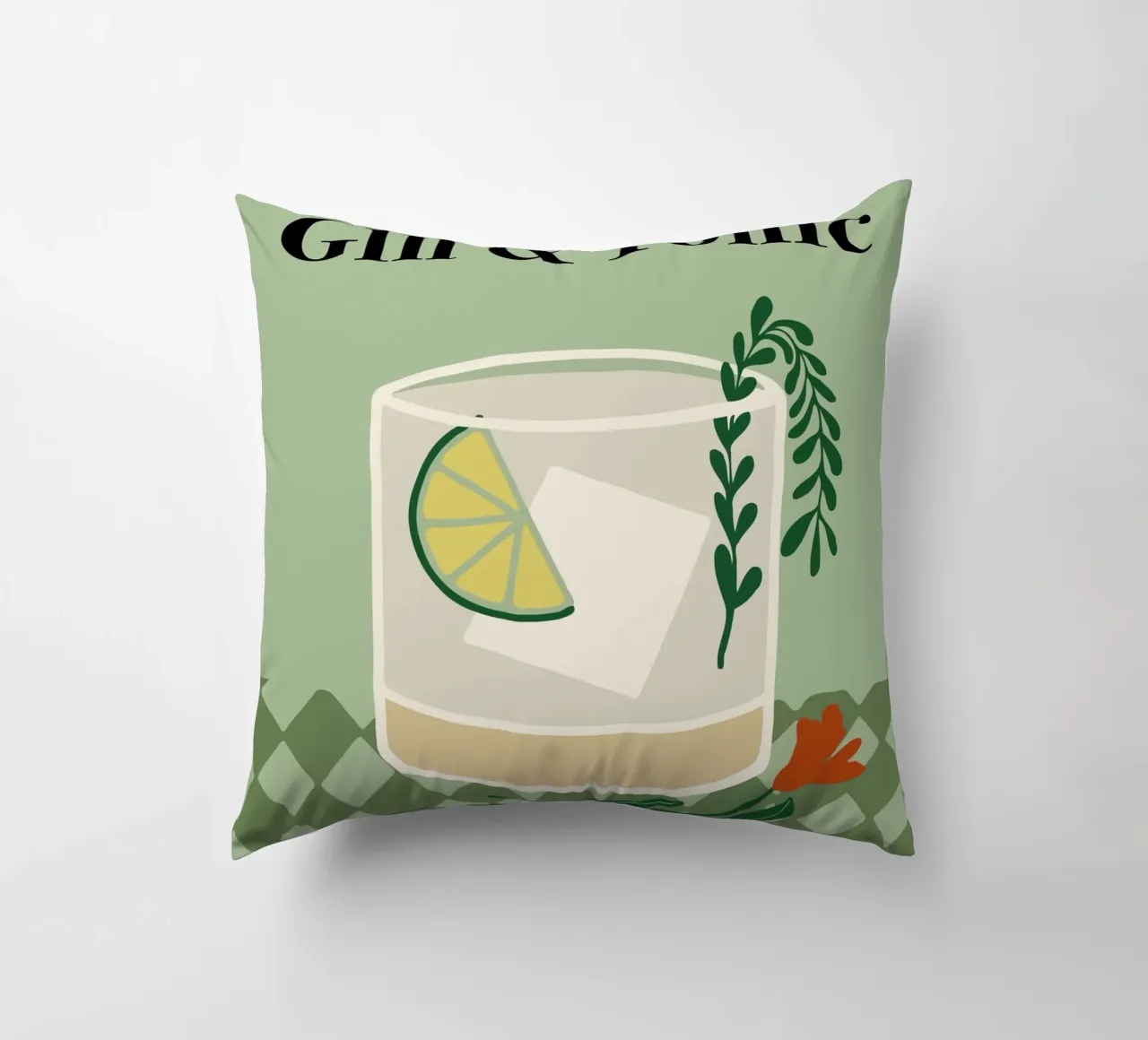 Gin & Tonic cuscino da Miho Art Studio
