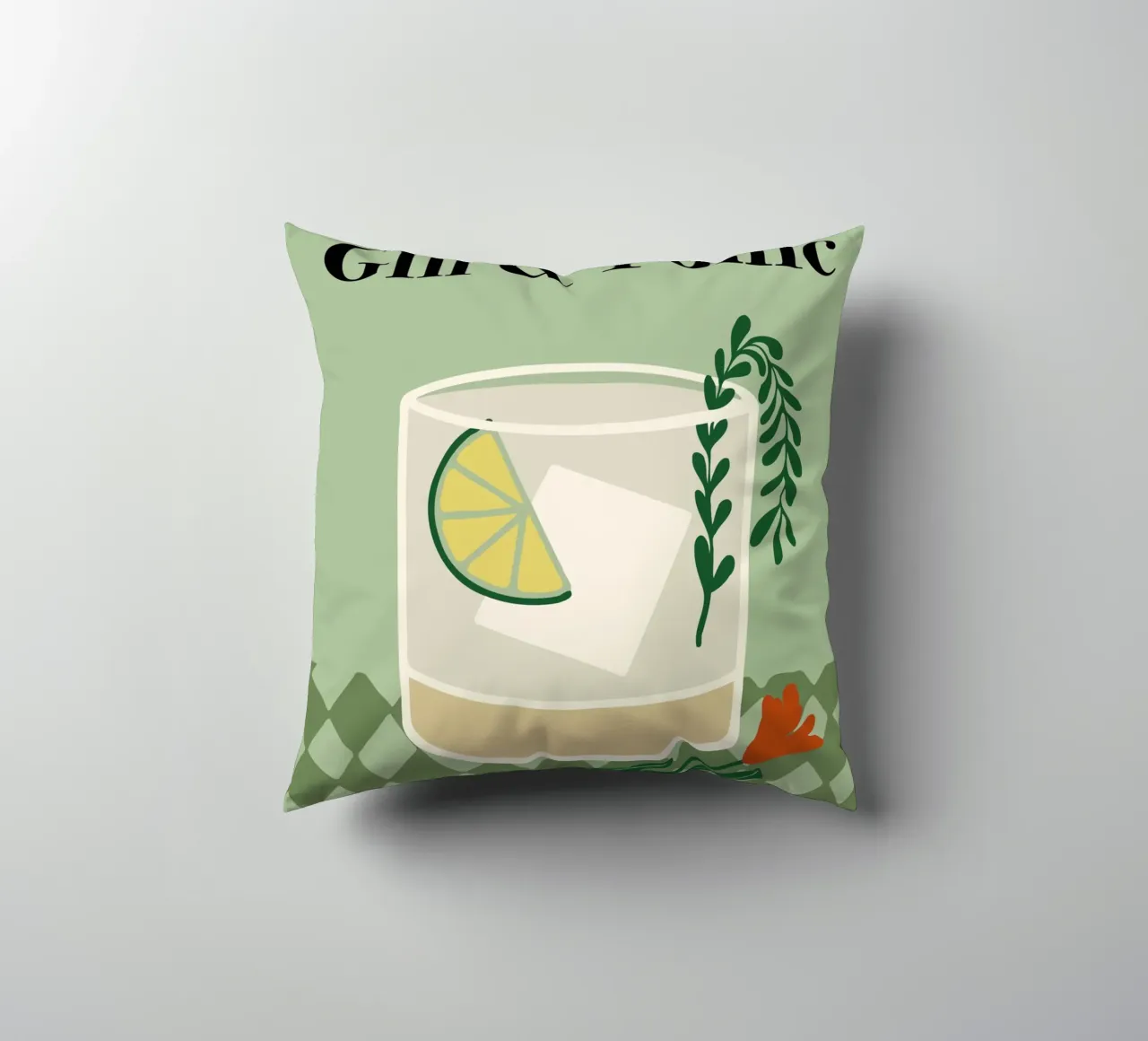 Gin & Tonic cuscino da Miho Art Studio