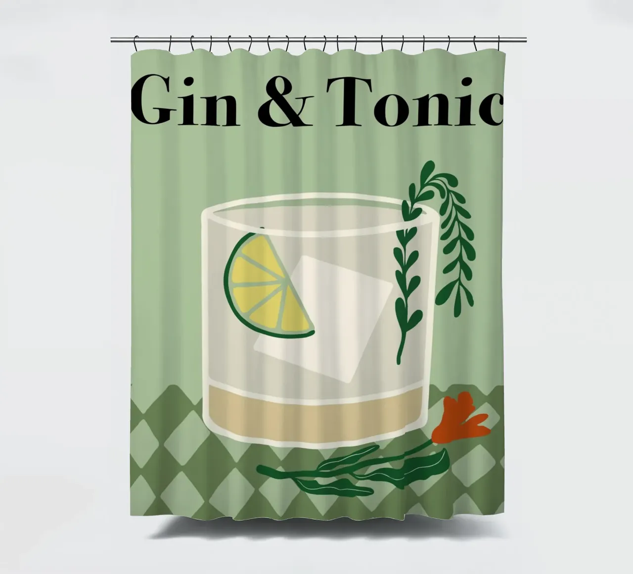 Gin & Tonic tenda da doccia da Miho Art Studio