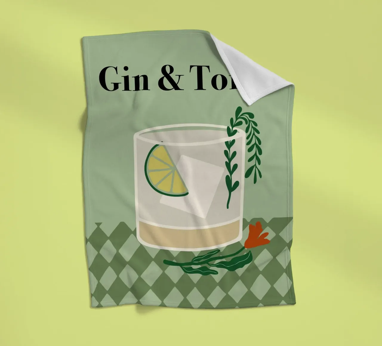 Gin & Tonic coperta in pile da Miho Art Studio
