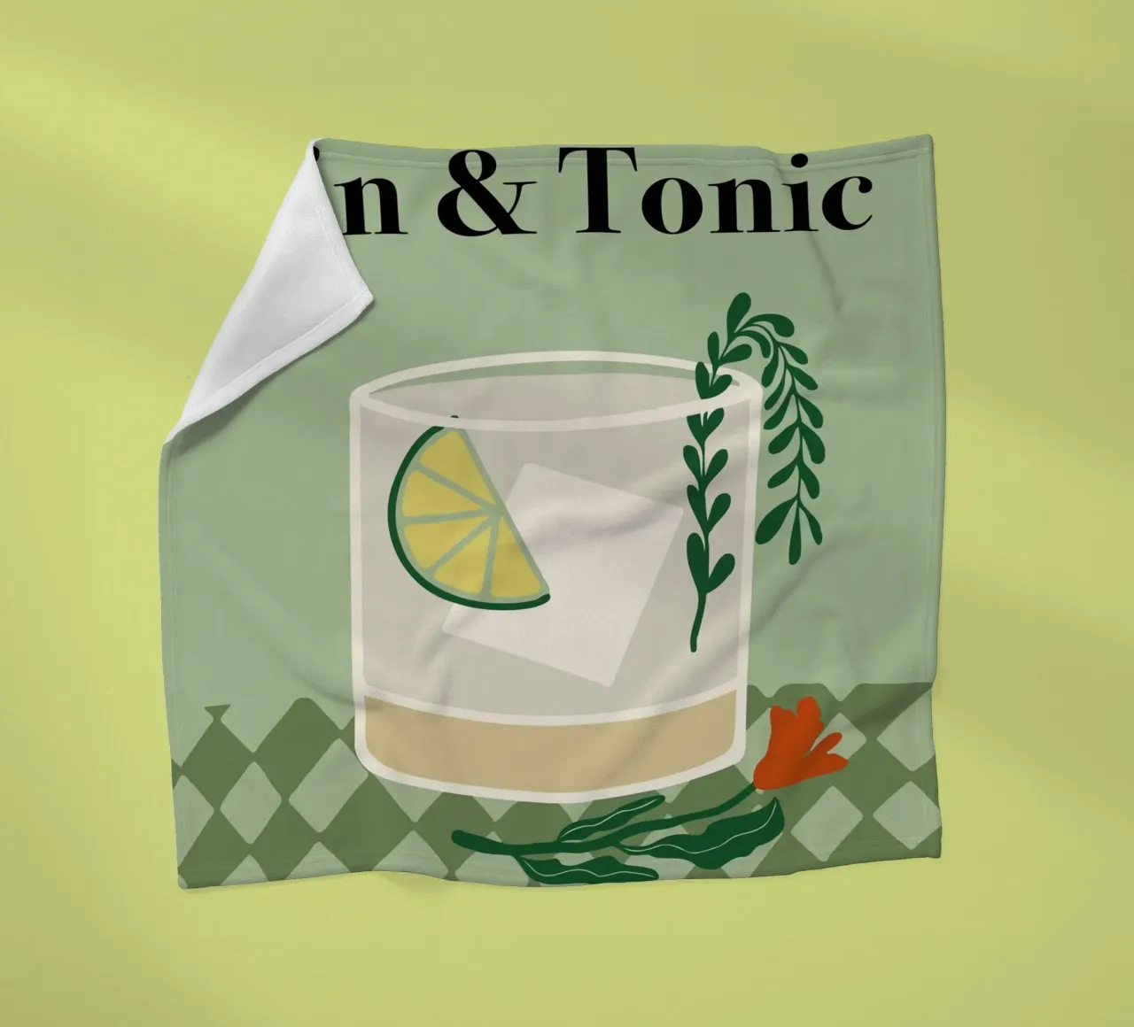 Gin & Tonic coperta in pile da Miho Art Studio