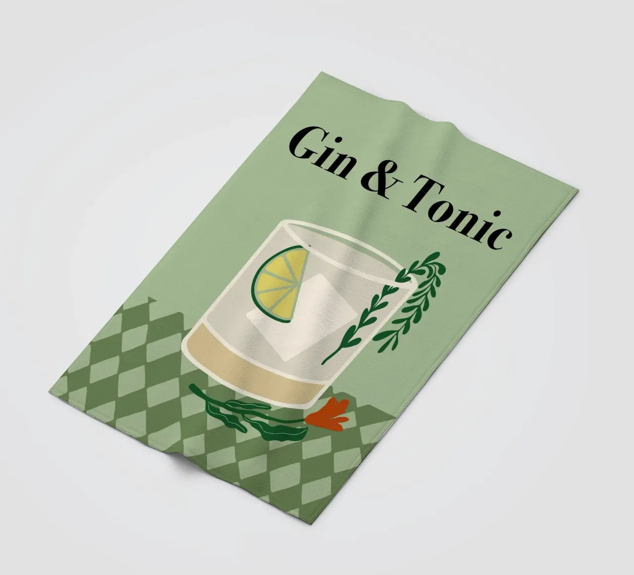 Gin & Tonic coperta in pile da Miho Art Studio