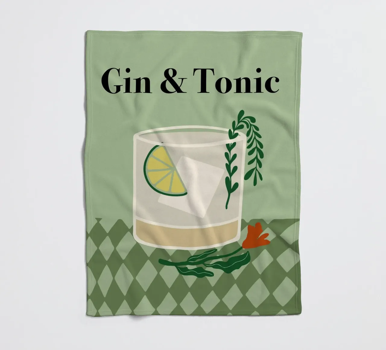 Gin & Tonic coperta in pile da Miho Art Studio
