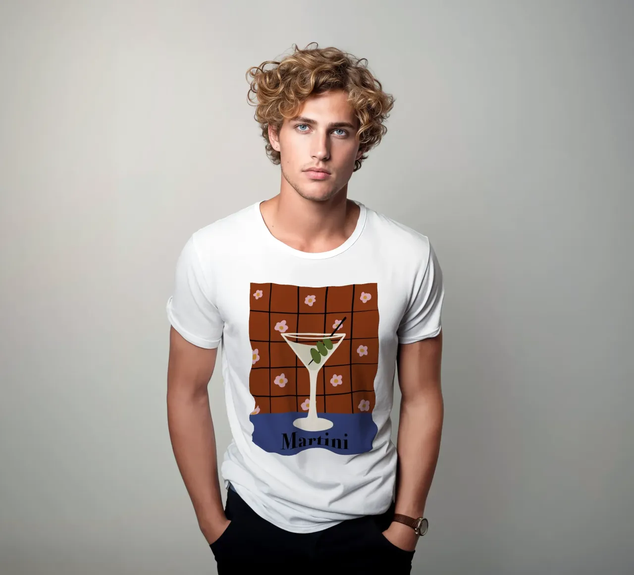 Martini t-shirt by Miho Art Studio