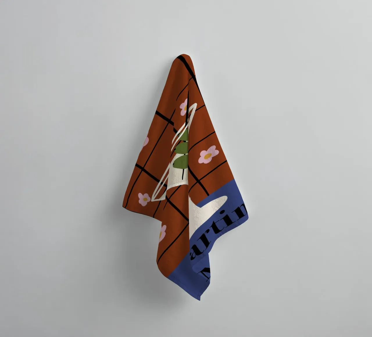 Martini asciugamano da bagno da Miho Art Studio