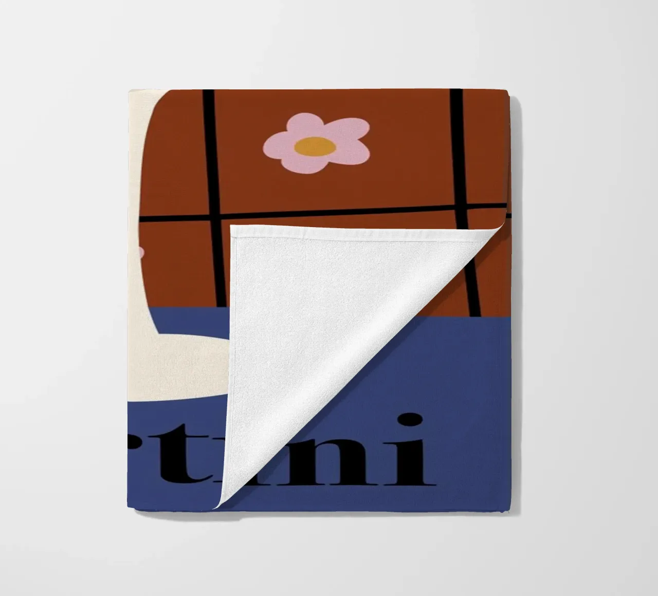 Martini beach towel by Miho Art Studio