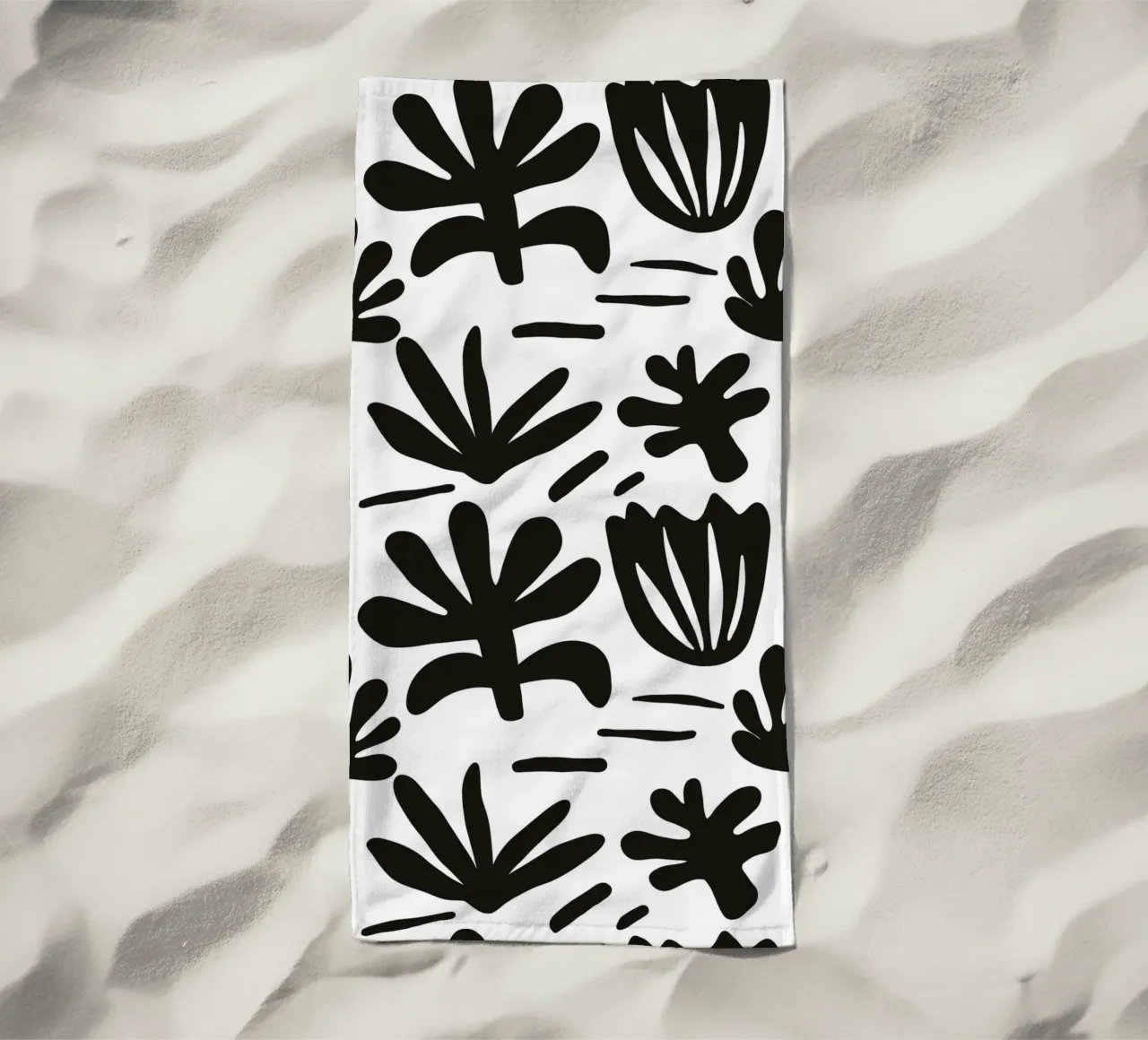 Blossom black and white telo mare da BAINAI