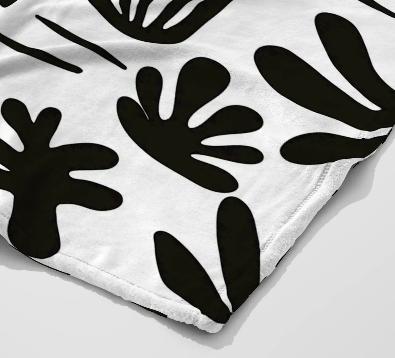 Blossom black and white coperta in pile da BAINAI