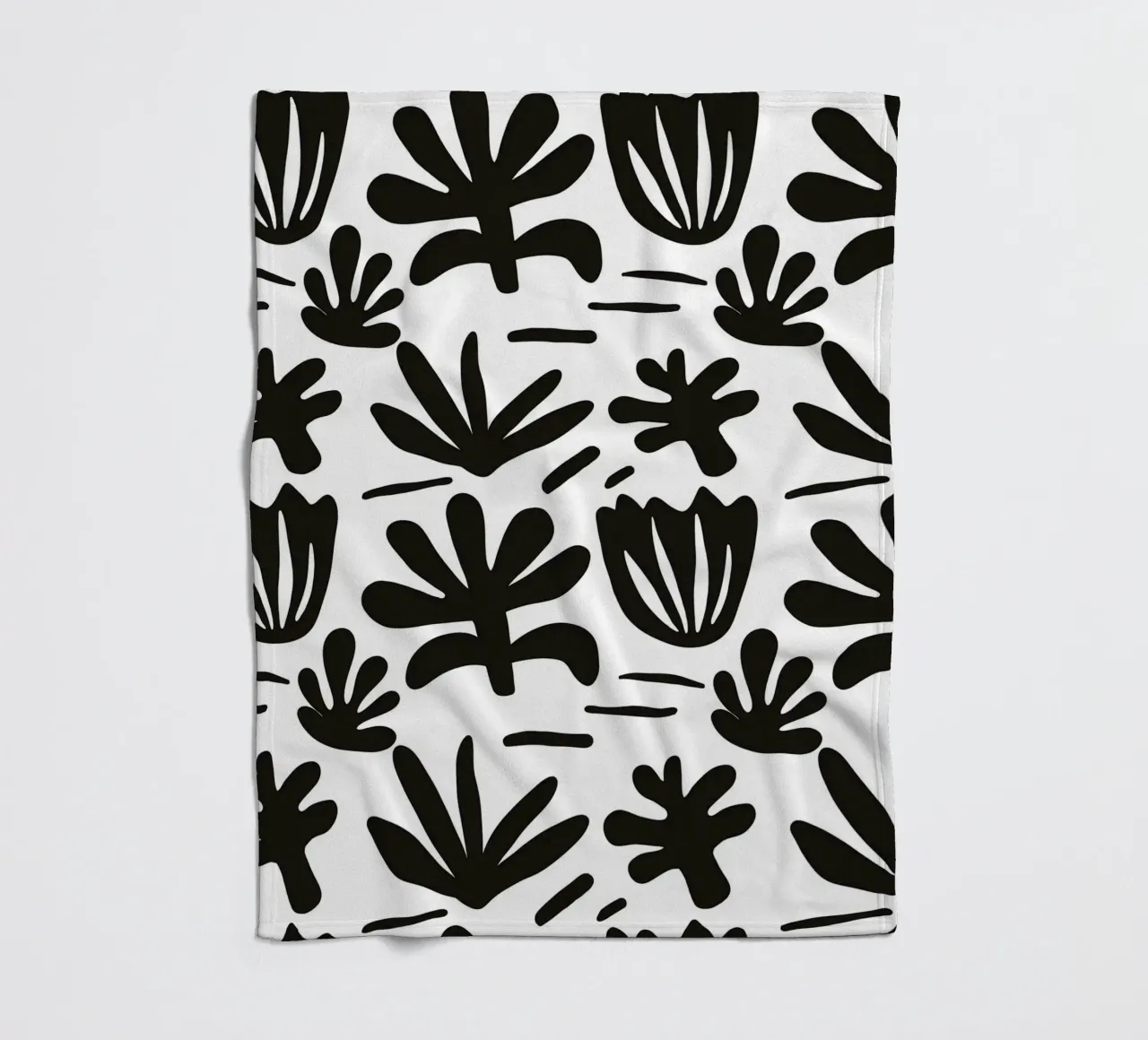 Blossom black and white coperta in pile da BAINAI