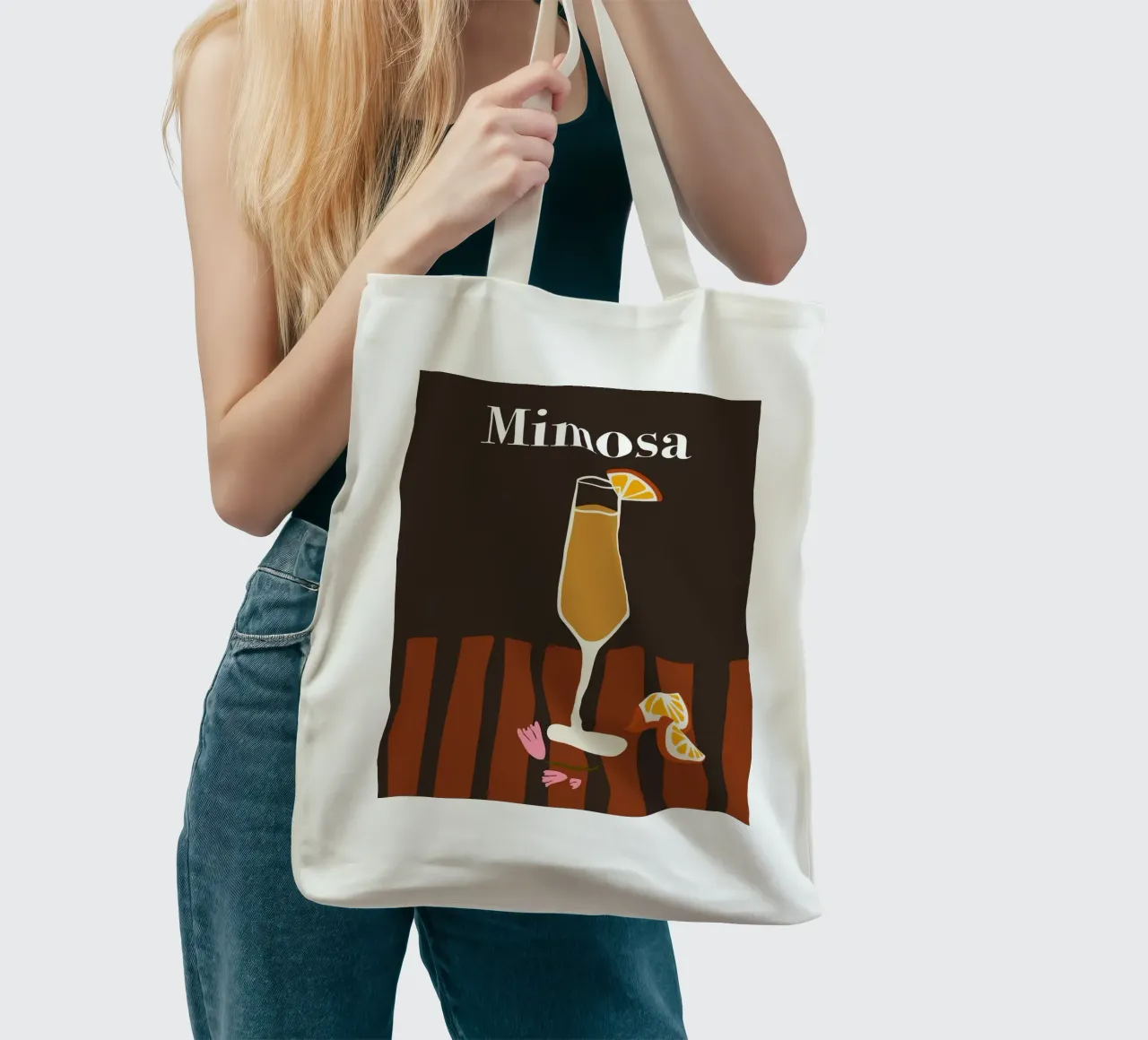 Mimosa borsa in juta da Miho Art Studio