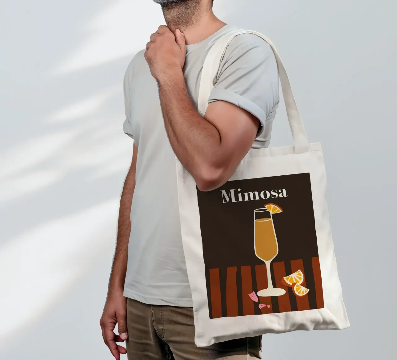 Mimosa borsa in juta da Miho Art Studio