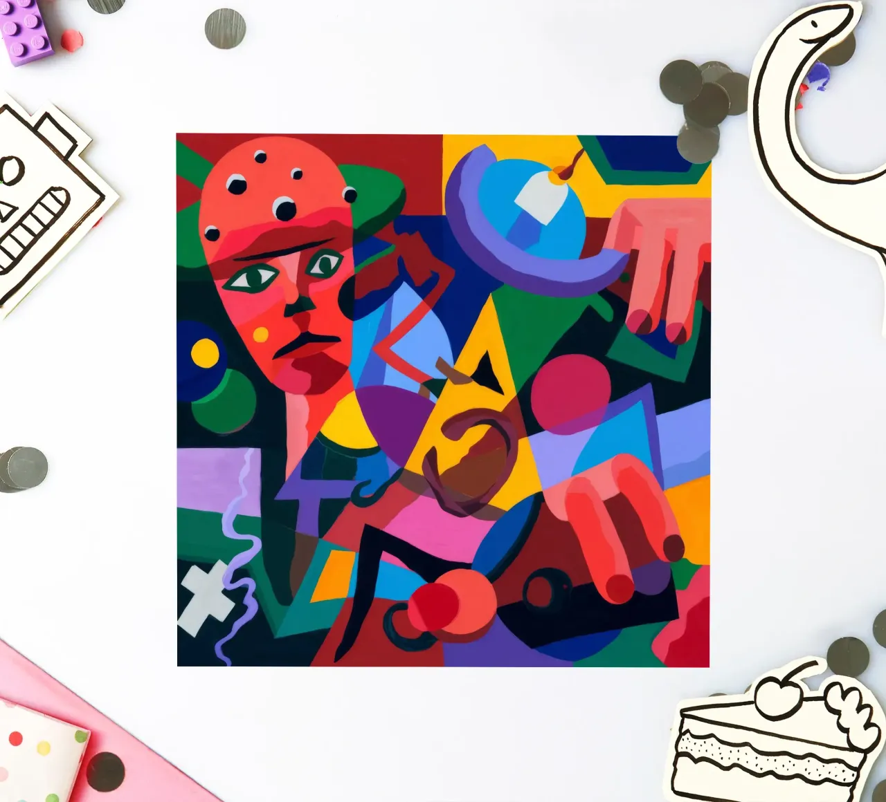 Abstract Forms sticker by Monarco Virtuoso